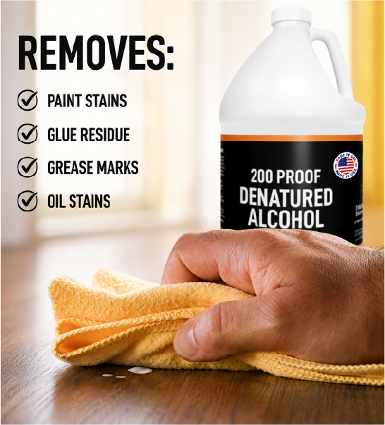 Reagent Alcohol 200 Proof cleaning application